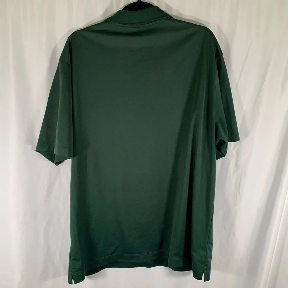 Nike Golf Polo Shirt Men's XL Green Short Sleeve Dri-Fit Pullover Collared Stain